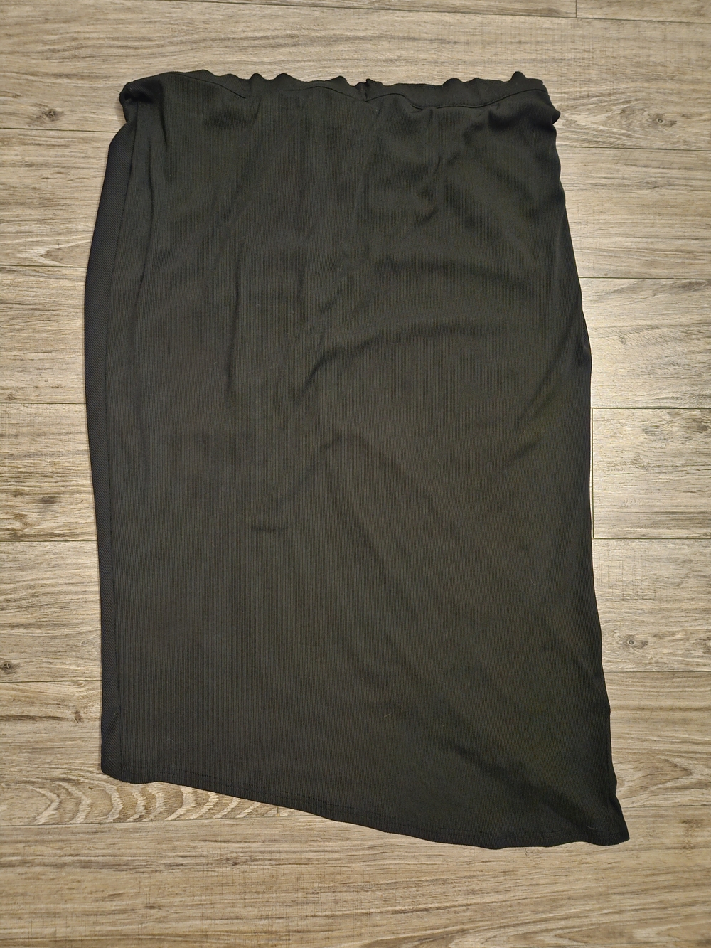 Cider Black Asymmetrical Wrap Skirt with Front Drape Size 4XL - Picture 7 of 7